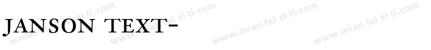 janson text字体转换